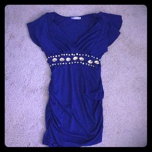 Navy Blue Mini Dress